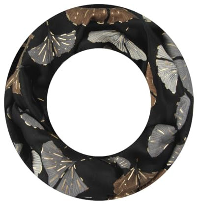 Majea Loop Schal Damen Schlauchschal Halstuch schmaler Loopschal (880052) (schwarz 9)