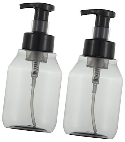 BEBEMOKO 2 Piezas Contenedores Dispensador De Jabón Espumoso Vacío Botella De Jabón Líquido Botellas De Jabón De Espuma De Viaje Botella De Bomba De Espuma Botella para Hacer Burbujas Black