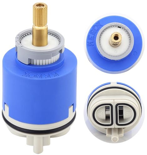 Kerox PBR 40 Wasserhahnkartusche, Kartuschenersatz kompatibel mit La Torre, Cascade & Nobili, Küche & Bad Keramikmischkartuschen mit Druckausgleich, Einhebel & Drehbar