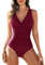 FemiChic Bañadores Mujer Sexy Vientre Plano Reductores Barriga Tallas Grandes Push Up con Relleno Natacion Ropa de Baño(Fucsia,XL)