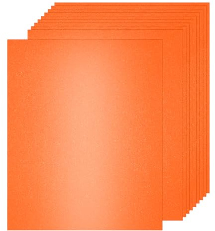 QUARKZMAN 25 Blatt Origami Papier, 250g/m² Buntes Papier, A4 Bastel Papier zum Basteln für Baste, Origami, Kunstprojekte （orange Farbe）