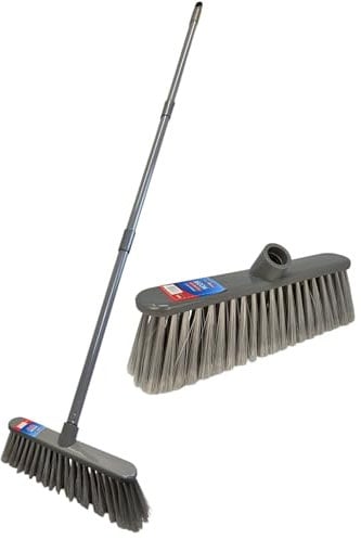 Soft Bristle Broom with 1.2M Long Handle – Indoor Sweeping Brush for Tile, Wood, Laminate Floors – Lightweight Broom for Home, Kitchen,Patio, Garden and Office Cleaning (Pack of 1) - By Best House