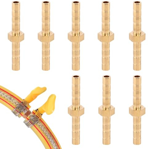 4 Pièces Raccords Cannelés en Laiton Droits de 4 mm Raccords de Tuyau Cannelés en Laiton de 4 mm pour Eau, Gaz, Huile, Carburant, Bateau, Tube de Trachée