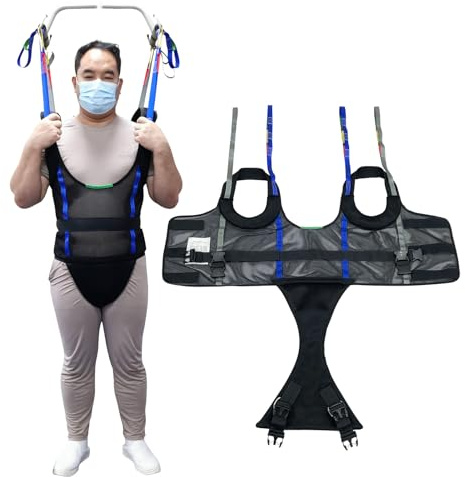 Ehucon Patient Lift Walking Support Sling with Padded Thigh Support, Medical Ambulation Training Sling for Standing & Rehabilitation, 500 lbs Capacity(Medium)