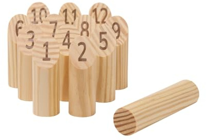Vinga Wood Number Game (10cm x 2.5cm x 2.5cm) (Brown)