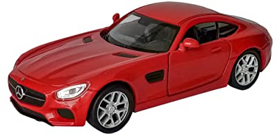 Mercedes-AMG GT Modellauto aus Metall mit Rückzugmotor 12cm Modell Auto Spielzeugauto Welly 4-Varianten 03 (Dunkelrot-Metallic)