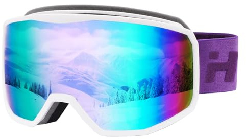 Hioutdoor Skibrille Snowboardbrille 100% UV-Schutz Anti-Fog OTG Unisex Helmkompatibel Double Lens Winddicht Schaumstoffpolsterung für Skifahren Snowboard Motorrad Outdoor Aktivitäten