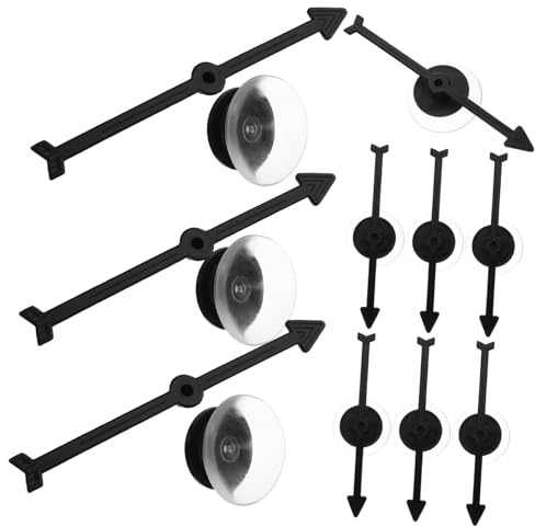 BESPORTBLE 10 pièces Flèches Rotatives à Ventouse pour Jeu de Plateau Accessoires Ludiques Noirs pour Fête et Enseignement