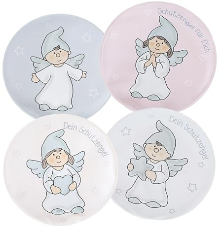 4er-Set Taschenheizkissen – Handwärmer – Ø 9 cm – versch. Motive | für kalte Wintertage – Wärmekissen mit lustigen Motiven – Geschenkartikel für Frostbeulen – Wiederverwendbar – Seaside No.64