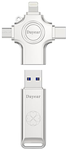Dayear - Chiavetta USB C da 256 GB per foto, chiavetta USB 4 in 1 per iPhone/iPad/Android/PC/MAC, archiviazione USB C esterna per foto/video