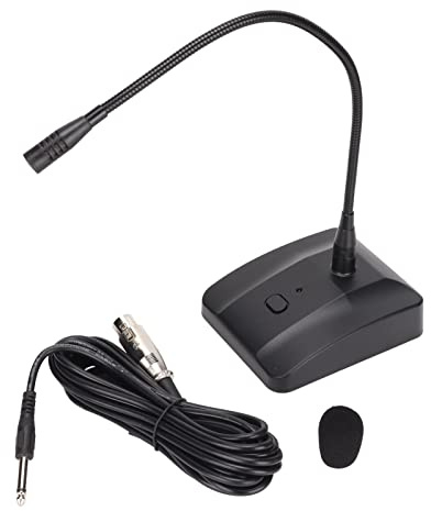 Rcniso Swan Neck Microphone Commercial Microphone with Cable with 360 ° Adjustable Noise Cancellation with 6.35 Mm XLR Cable