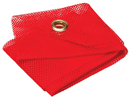 RoadPro 2424G Drapeau d'avertissement en maille avec œillets Rouge 61 x 61 cm