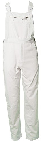 Planam 0833054 MG 260 Latzhose, Weiß, Größe 54