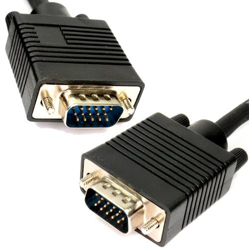 kenable SVGA PC Monitor Cable 15 Pin Male to Male VGA Lead 15m Black