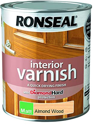 Ronseal RSLIVMAW750 750ml Quick Dry Matt Interior Varnish - Almond Wood