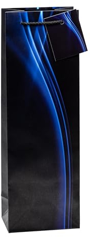TSI Geschenktüten BUSINESS WAVE für Wein- und Sektflaschen, Größe: Flasche (HxBxT 36 x 12 x 8 cm), 12er Packung, Art. Nr. 85293