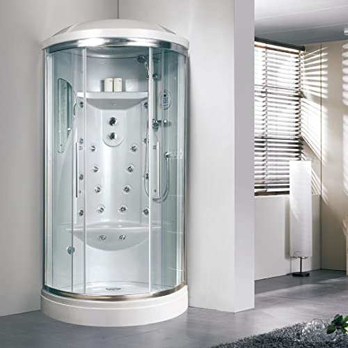 Kiamami Valentina Cabina DE Ducha DE HIDROMASAJE Y BAÑO Turco DE 90 Lunares Redondos