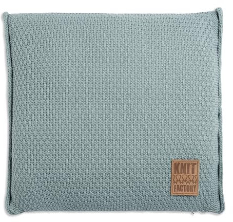 KNIT FACTORY - Jesse Quadratisches Zierkissen - Stone Green - 50x50 cm