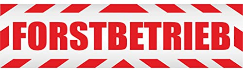 INDIGOS UG - Magnetschild Auto Forstbetrieb mit Rahmen 30 x 8 cm - Magnetfolie LKW Truck Transporter Baustellenfahrzeug Firmenwagen - flexibel abnehmbar, wetterfest & wiederverwendbar