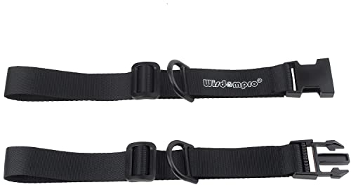 wisdompro Backpack Chest Strap, Heavy Duty Adjustable Backpack Sternum Strap Chest Belt with Quick Release Buckle for Hiking and Jogging - with Slide Locks (Black)