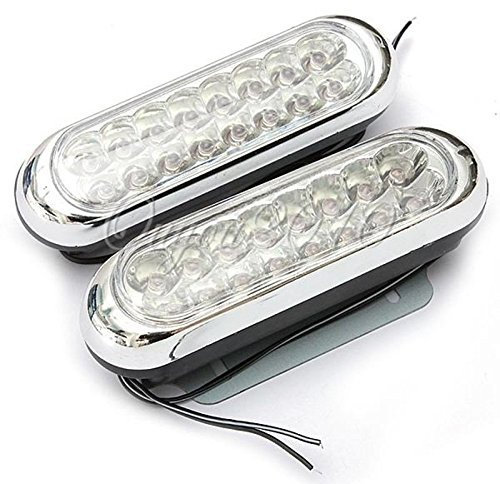 KaTur 2 Stück 16 LED weiße Nebelscheinwerfer DRL Driving Lampe Birne DC 12 V Tagfahrlicht