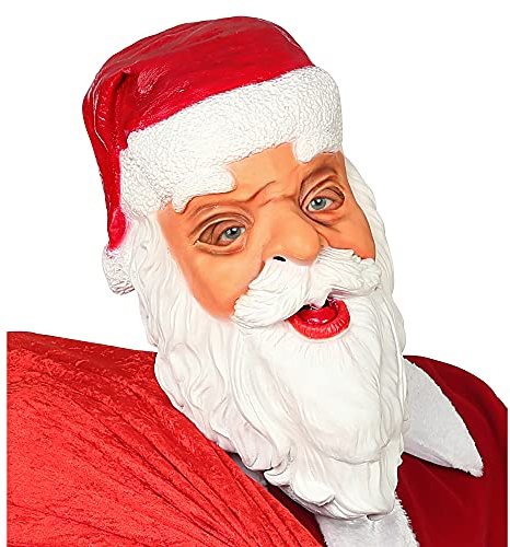 WIDMANN SRL Nikolausmaske, kompletter Kopf aus Latex, mehrfarbig, WDM03322