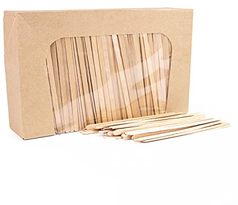 Extiff Lot de 1000 Touillettes Agitateurs de café en Bois 11 cm - Mélangeurs Jetables pour Boisson Chaude et Froide