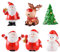 Toyvian 12 Stücke Weihnachten Miniatur Ornament Weihnachtsmann Figur Rentier Schneemann Dekofigur Miniaturfiguren Tischdeko Sukkulenten Bonsai Blumentopf Micro Landschaft Dekoration