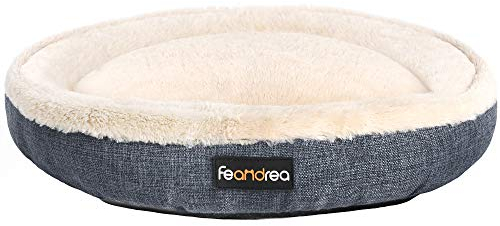 Feandrea Hundebett, Hundekorb, Katzenbett, Donut, Ø 75 cm, dunkelgrau PGW075G01