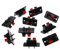 Buwei 10 Pcs 2 Positions Push in Jack Spring Load Audio Speaker Terminals Connector