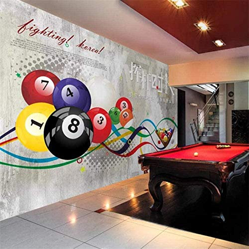 Benutzerdefinierte Tapete 3D-Wandbild Stereo Swing Era Billard Zimmer Billard Zimmer Zement Hintergrund Wand Gym Wandbil Tapete Wanddekoration fototapete 3d Vlies wandbild Schlafzimmer-250cm×170cm