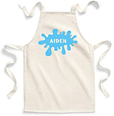 Varsany Tablier de peinture artistique personnalisé pour enfant en toile de coton super douce, naturel, taille unique