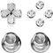 eXtremeRate Tasti Levette Analogiche in Metallo per ps5 Controller,Dpad Pulsanti Frontali Analogici Thumbsticks in Alluminio Ricambio per ps5 Joystick-Argento