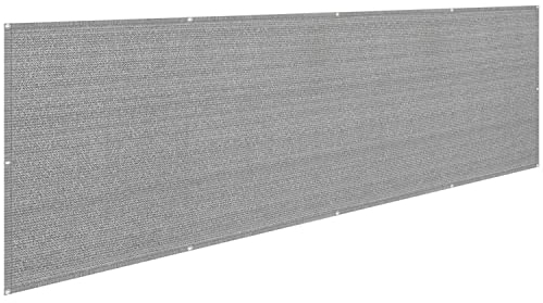 WUZMING Sichtschutz Für Balkon Höhe 40cm/50cm/60cm Balkonabdeckung Garten Zaungitter 85% Sperrung HDPE Schwerlast Mit Ösen Und Kabelbindern (Color : Grey, Size : 40x250cm)