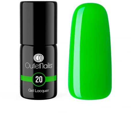 Esmalte Semipermanente 11ml - Gel Lacquer - Esmalte de uñas - Outlet Nails (Verde Neon)