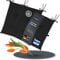 LILENO HOME 2er Set Stuhlkissen Schwarz (40x40x4,5 cm) - Sitzkissen für Gartenstuhl, Küche oder Esszimmerstuhl - UV-beständige Indoor u. Outdoor Stuhlauflage als Stuhl Kissen (Laura FUM)