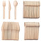 Couvert Jetable Biodégradable en Bois - 300 Pièces - Fourchette, Cuillère, Couteau - Pour Fêtes, Mariages, Pique-Niques