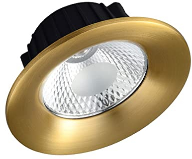 FAZRPIP LED Downlight 5W/7W/9W/12W Runde LED-Deckeneinbauleuchte Vollkupfer Eingebettete Lochlichtblende Trim Tiefe Blendfreie COB-Strahler
