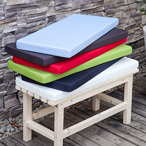 Coussin de banc imperméable 110/120/150/180 cm, pour mobilier de jardin, 2/3/4 places, terrasse, banc, cuisine, salle à manger, chaise balancelle, pour intérieur et extérieur (rose rouge, 100 x 30 x 5