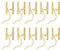 sourcing map 10Sets Slide on End Clasps with Lobster Claw Clasps & Extension Chain, 35mm Tube Slider Crimp Cord Ends for DIY Craft Making, Gold Tone