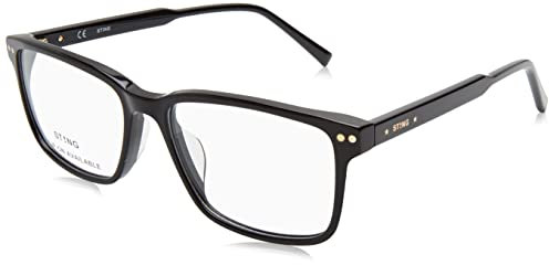 Sting VST426 0700 Nero Lucido Eyewear Man Acetate, Square, 54