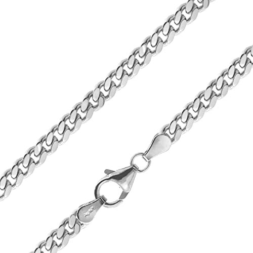 trendor Herren-Panzerkette 925 Silber Rhodiniert Halskette 4,1 mm breit 15064-60 60 cm