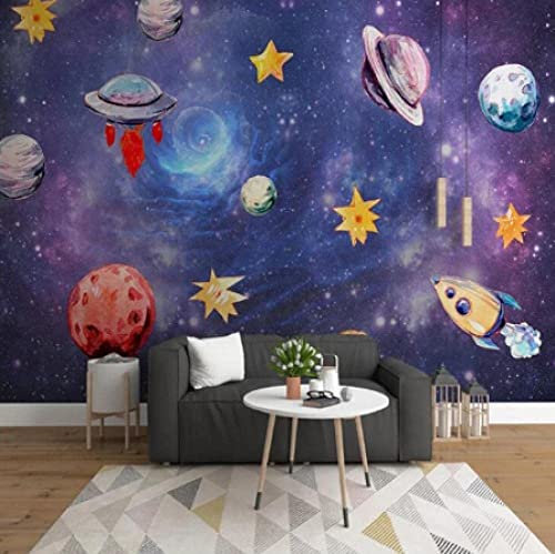 XPINGO Photo Wallpaper Universe Galaxy Space Planet Wallpaper Mural Picture Photo Murals Wallpaper Mural Wallpaper 3D Wallpaper Paste Living Room The Wall for Bedroom Mural Border - 140 x 70 cm