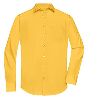 James & Nicholson Herrenhemd Poplin Langarm - Klassisches Hemd mit Brusttasche in großer Farbauswahl