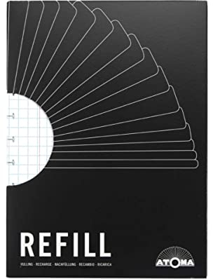 ATOMA Notebook Systeem - Navulling - A4 - wit - Geruit 10 mm