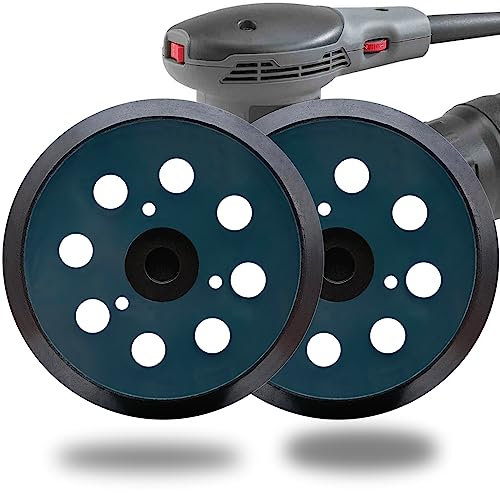 Paquete de 2 almohadillas de lija de repuesto de gancho y bucle de 5 pulgadas de diámetro para Porter Cable 343/343k, 390/390K, 382, 343VSK lijadora orbital almohadilla de respaldo