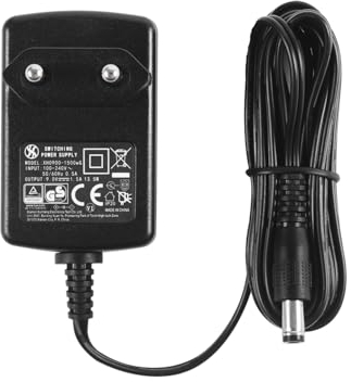 Adaptador de corriente DC 9 V 1,5 A, enchufe 5,5 mm x 2,1 mm, centro negativo