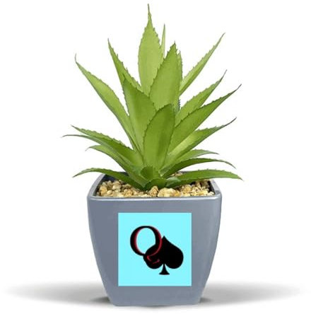 no/no Peace Queen Spade Q Poker künstliche Ananas-Blumentopf-Vase, Mini-Dekor