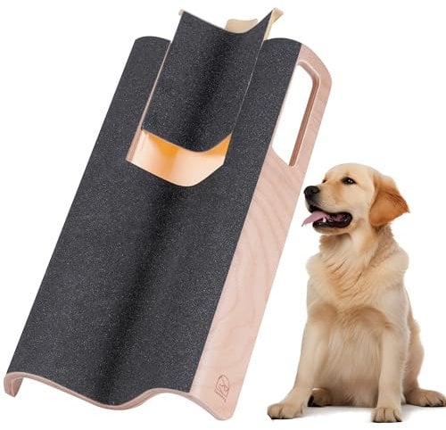 LovIntry M-Shaped Dog Scratch Pad for Nails with Treat Box, Dog Nail File Toy for Large Dogs, Shorten Dog’s Side Nail Easier (with Treat Box, L)