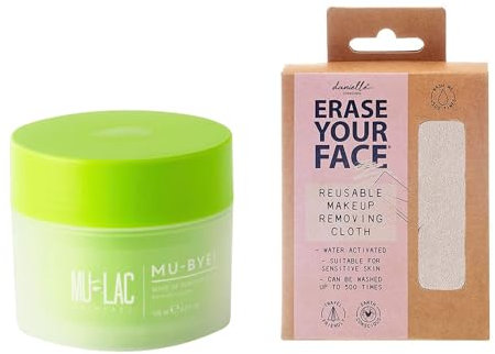 Mulac Cosmetics MU-BYE! Express-Make-up-Entferner-Butter 125 ml Vegan + Eco Friendly Abschminktuch weiß